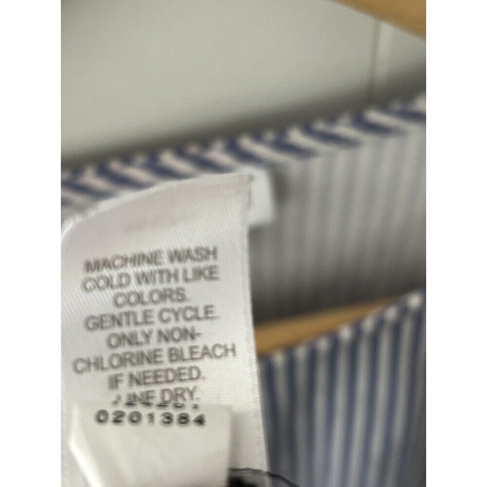 J.Jill Striped Colorblock Dress Size Large Blue White Black Classic Women's - Picture 7 of 9